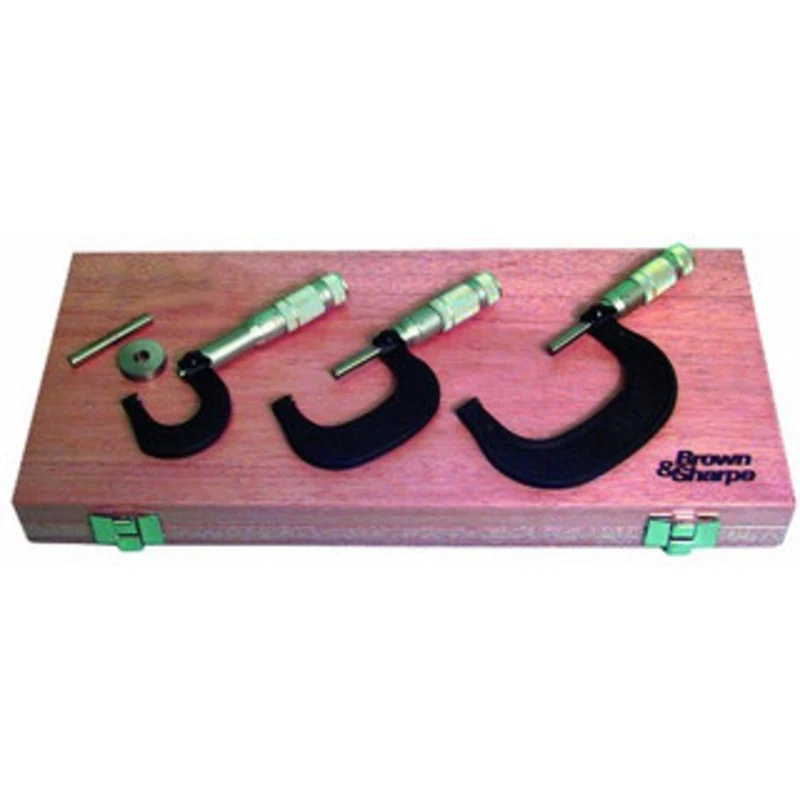 Brown & Sharpe Value-Line Micrometer Set Inch 0-3 With Standards - 599-181-923-1